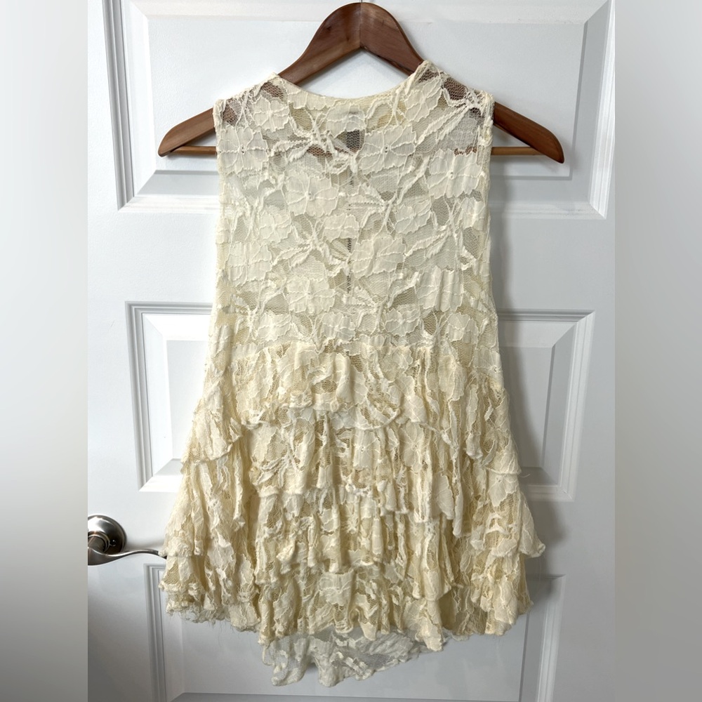 STETSON Tiered Lace Racerback Tank SZ XL